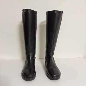 Genuine leather tall boots